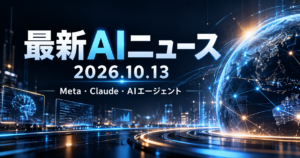 最新AIニュース 2026.10.13