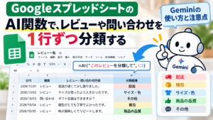 スプレッドシート AI関数