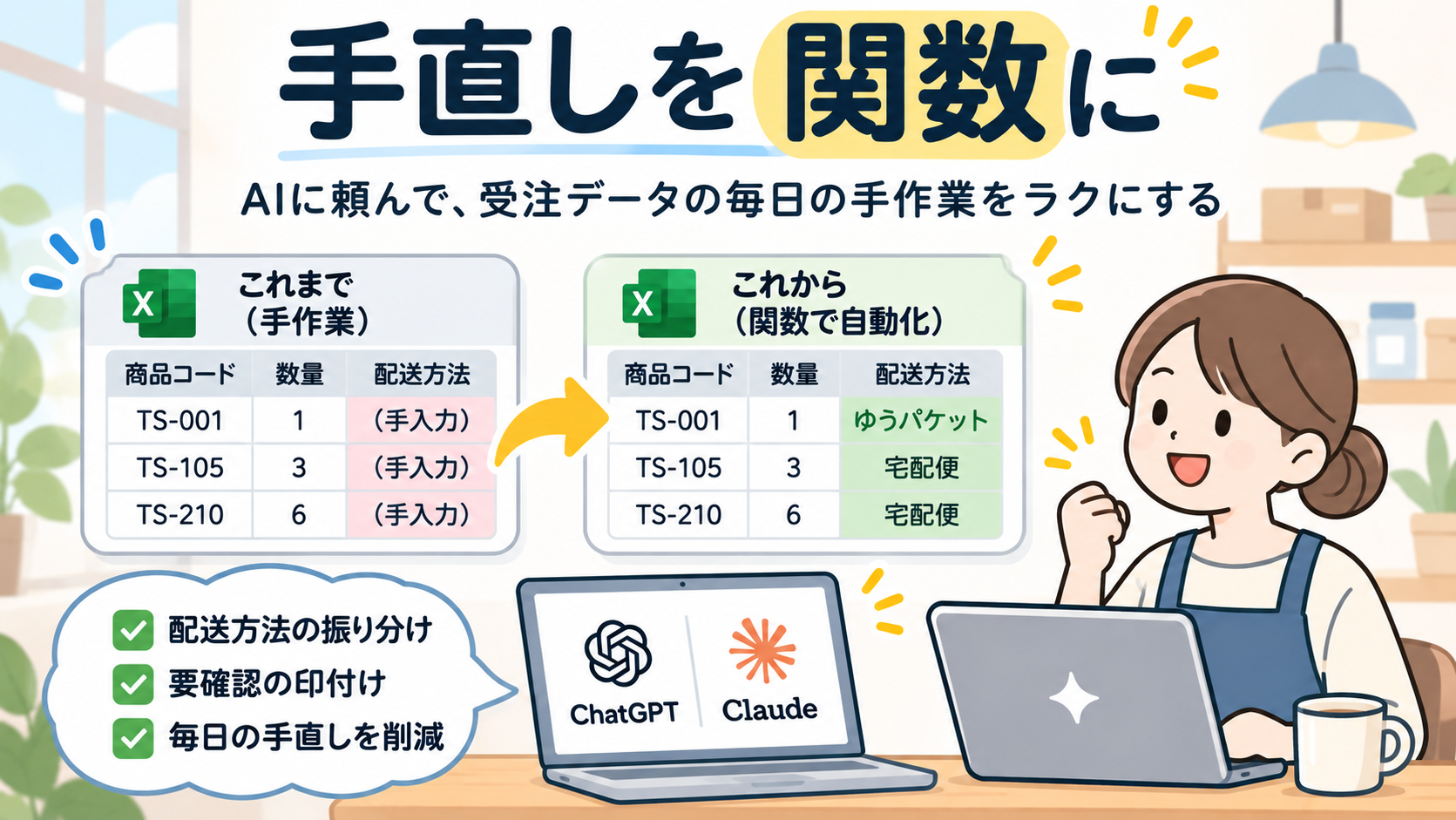 手直しを関数に